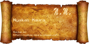 Nyakas Maura névjegykártya